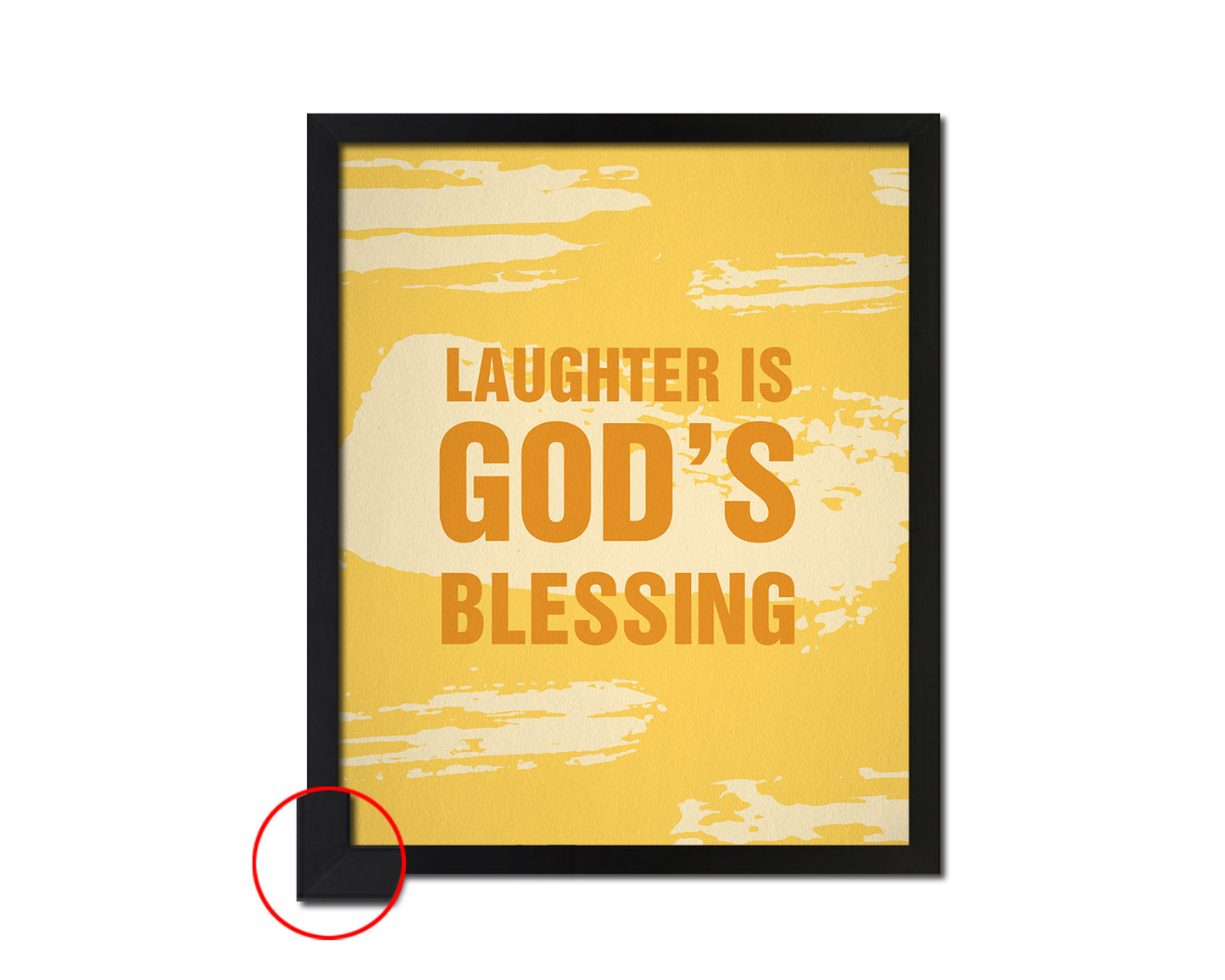 Laughter is God's blessing Quote Framed Print Wall Decor Art Gifts