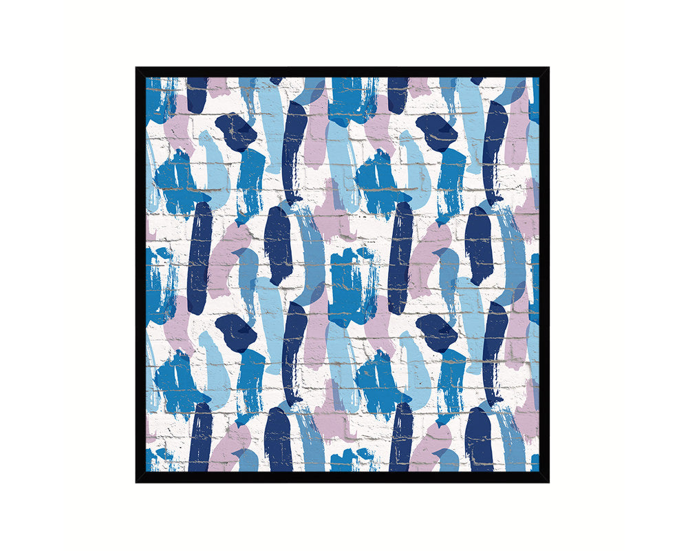 Abstract Blue Artwork Wood Frame Gifts Modern Wall Decor Art Prints