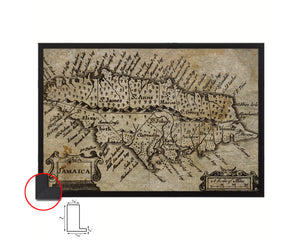Jamaica John Speed 1675 Historical Map Framed Print Art Wall Decor Gifts