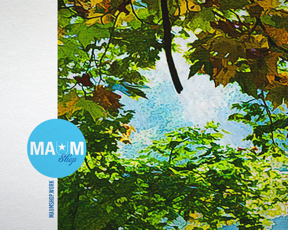 Autumn Park Path Sunlight Landscape Painting Print Art Frame Home Wall Decor Gifts