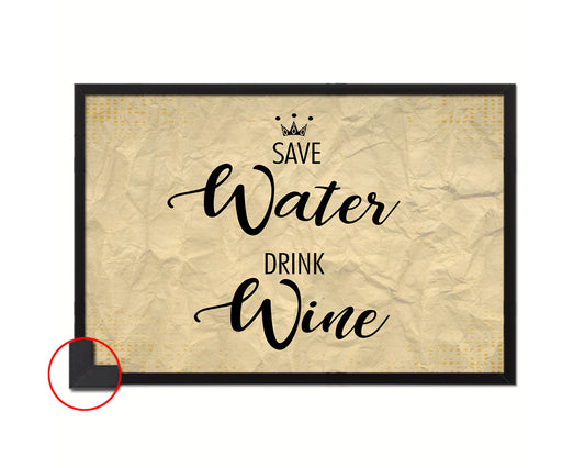 Save water drink be*r Quote Framed Print Wall Decor Art Gifts
