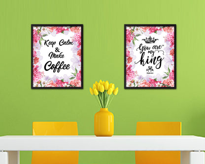 Keep calm & make coffee Quote Framed Artwork Print Wall Decor Art Gifts
