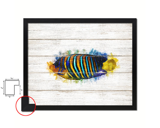Tropical Fish Framed Print Modern Restaurant Sushi Bar Modern Watercolor Wall Art Decor