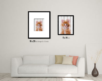 Kitten Cat Kitten Portrait Framed Print Pet Home Decor Custom Watercolor Wall Art Gifts