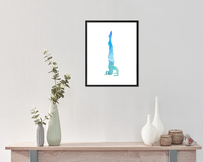 Pincha Mayurasana Forearmstand Yoga Wood Framed Print Wall Decor Art Gifts