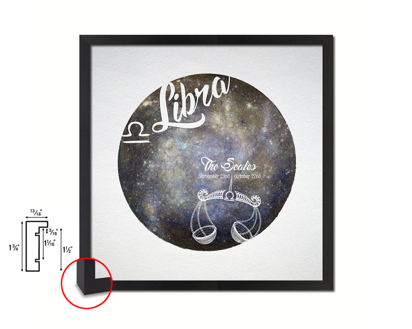 Libra Astrology Prediction Yearly Horoscope Wood Framed Print Wall Art Decor Gifts