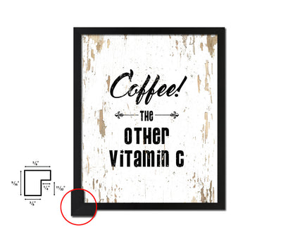 Coffee the other vitamin C Quote Framed Artwork Print Wall Decor Art Gifts