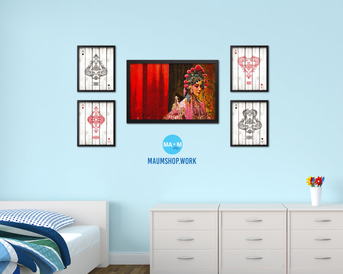 Chinese Opera Dummy, Red Cloth, Text Space Toy, Asia, China, Landmark