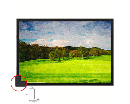 Czech Republic Golf Course Artwork Painting Print Art Wood Framed Wall Decor Gifts