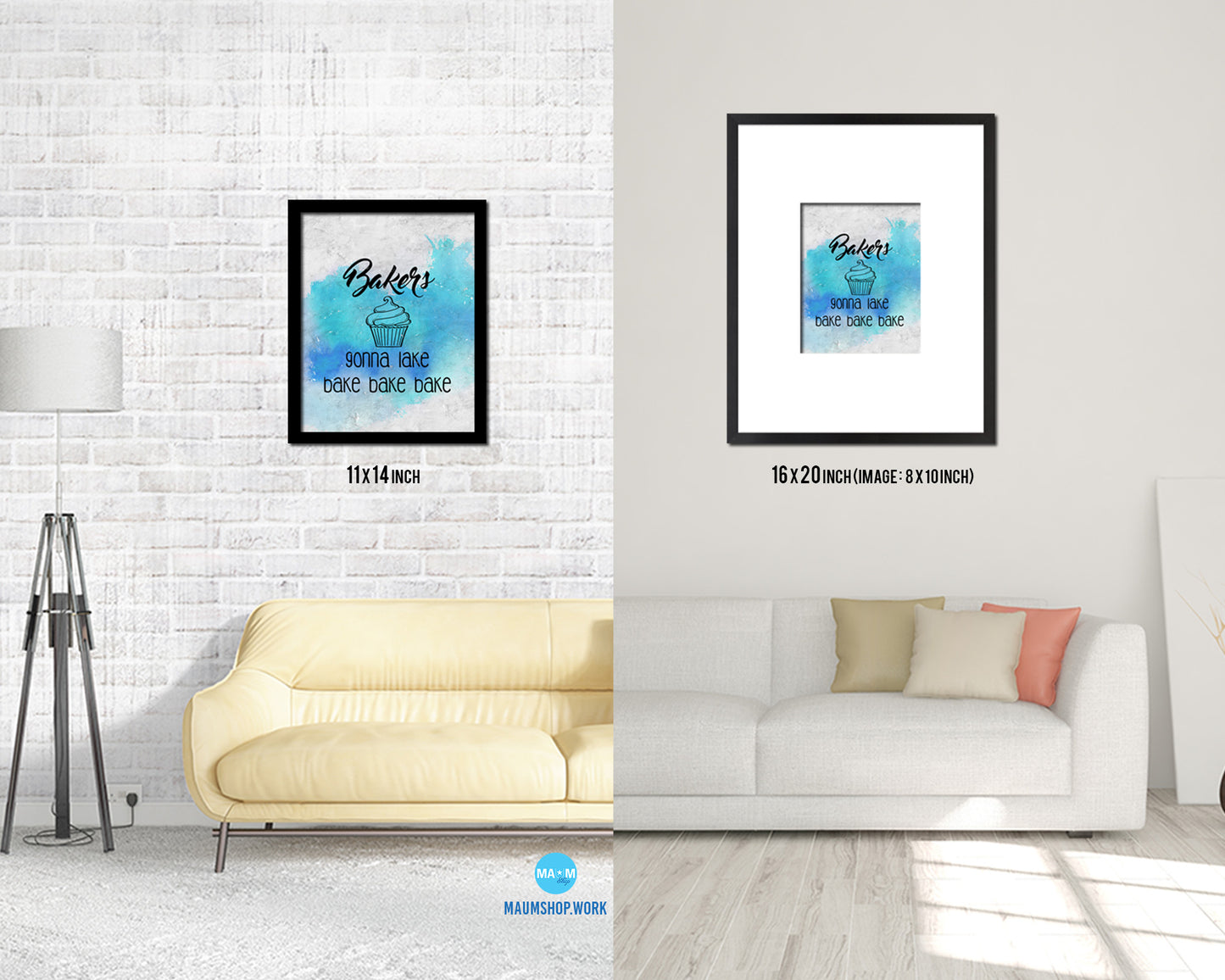 Bakers gonna lake bake bake bake Quote Framed Print Wall Art Decor Gifts