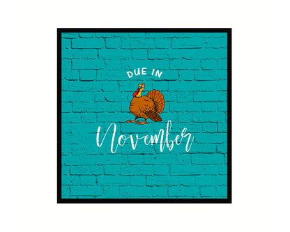 Baby Due In November Pregnancy Announcement Personalized Frame Print Wall Decor Art Gifts