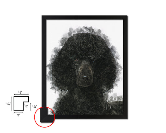 Maltese Dog Puppy Portrait Framed Print Pet Watercolor Wall Decor Art Gifts