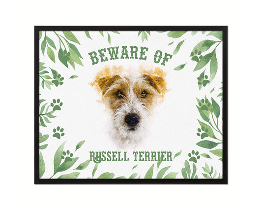 Beware of Rottweiler Sign Wood Framed Print Wall Art Decor Gifts