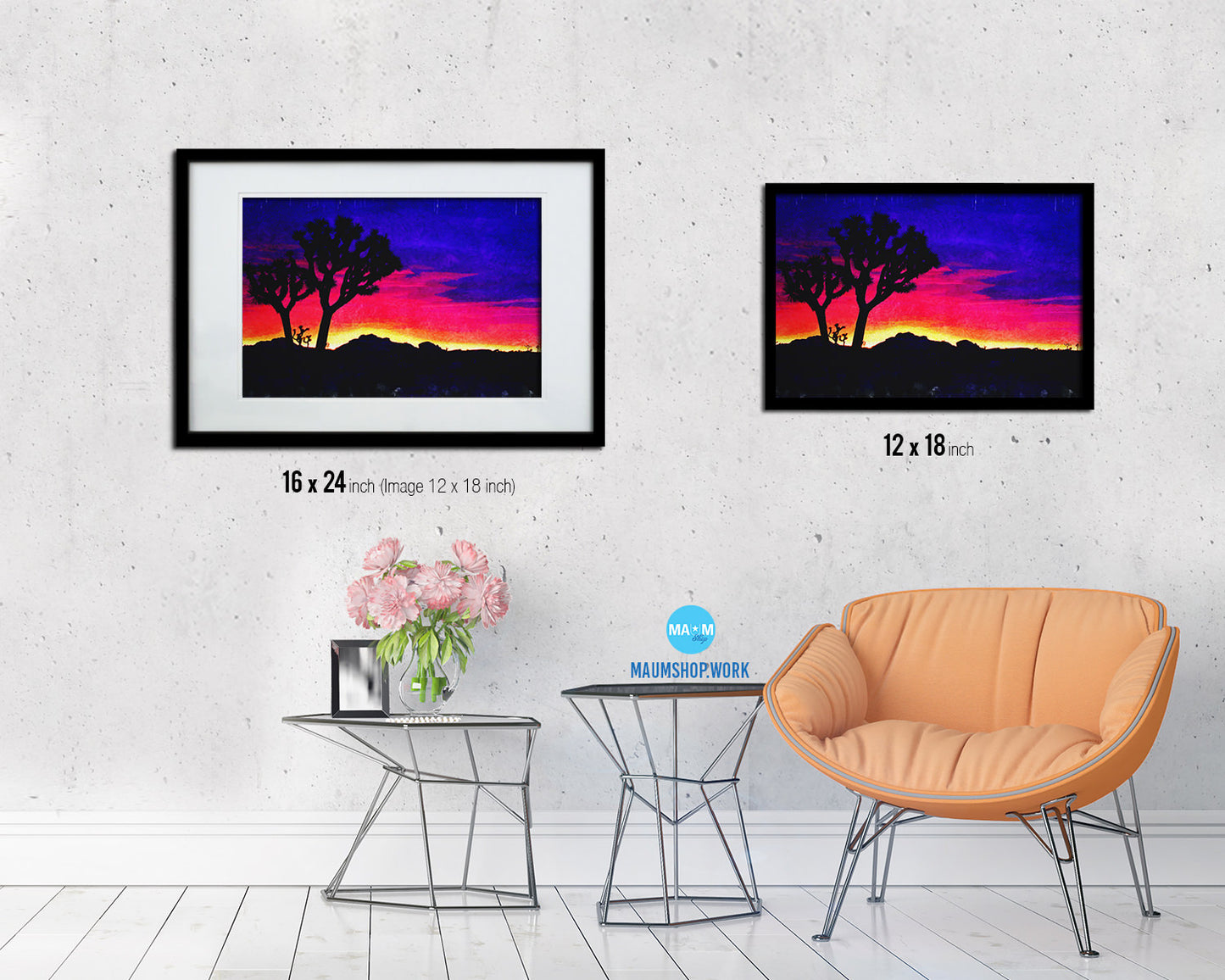 Sunrise in Africa Landscape Painting Print Art Frame Home Wall Decor Gifts