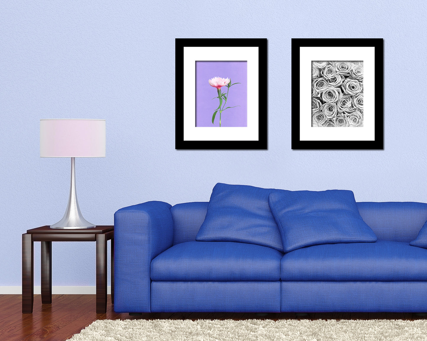 Carnation Colorful Plants Art Wood Framed Print Wall Decor Gifts