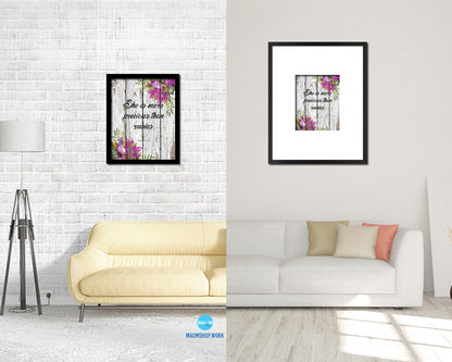 She is more precious than rubies, Proverbs 3:5 Quote Framed Print Home Decor Wall Art Gifts
