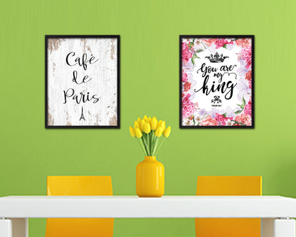 Cafe De Paris Quote Framed Artwork Print Wall Decor Art Gifts