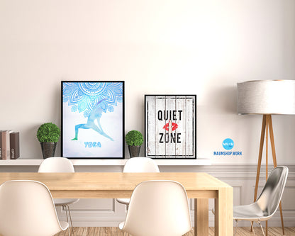 Parighasana Yoga Wood Framed Print Wall Decor Art Gifts