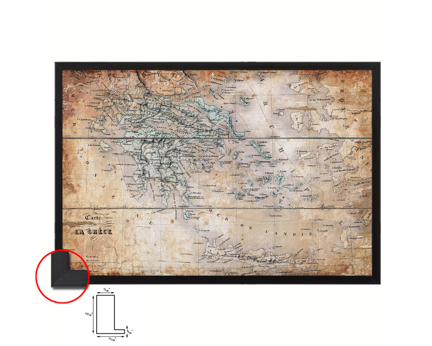 Europe Antique Map Framed Print Art Wall Decor Gifts