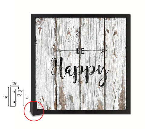 Be Happy Bible Quote Framed Print Home Decor Wall Art Gifts