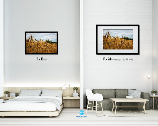 Nutritious Nature Grain Paddy Field Landscape Artwork Framed Painting Print Art Wall Decor Gifts