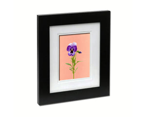 Pansy Colorful Plants Art Wood Framed Print Wall Decor Gifts