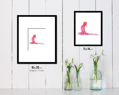 Up Dog Yoga Wood Framed Print Wall Decor Art Gifts