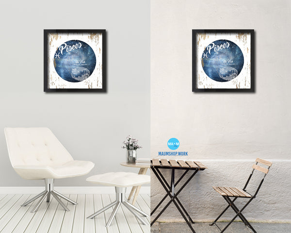 Pisces Astrology Prediction Yearly Horoscope Wood Framed Print Wall Art Decor Gifts