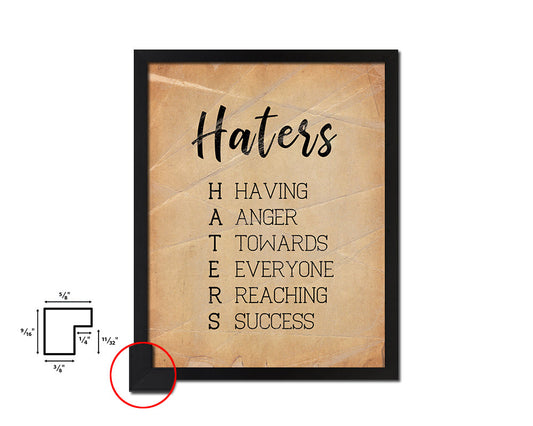 Hatyers Quote Paper Artwork Framed Print Wall Decor Art