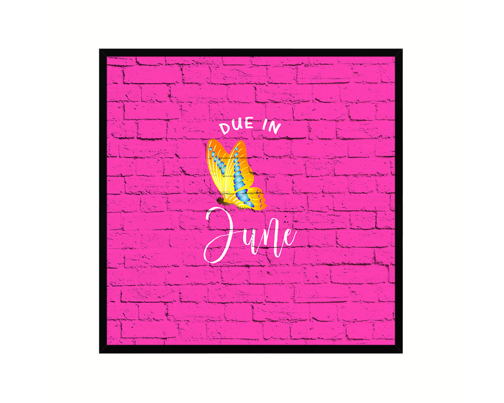 Baby Due In Jun Pregnancy Announcement Personalized Frame Print Wall Decor Art Gifts