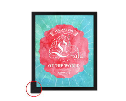 You Are the Light of The World, Matthew 5:14 Bible Verse Scripture Frame Print