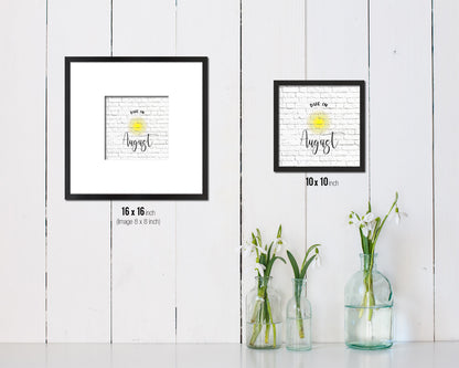 Baby Due In August Pregnancy Announcement Personalized Frame Print Wall Decor Art Gifts