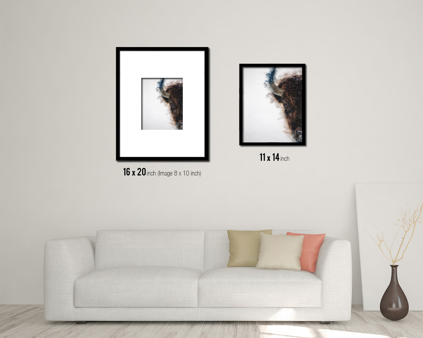 Buffuro Animal Painting Print Framed Art Home Wall Decor Gifts