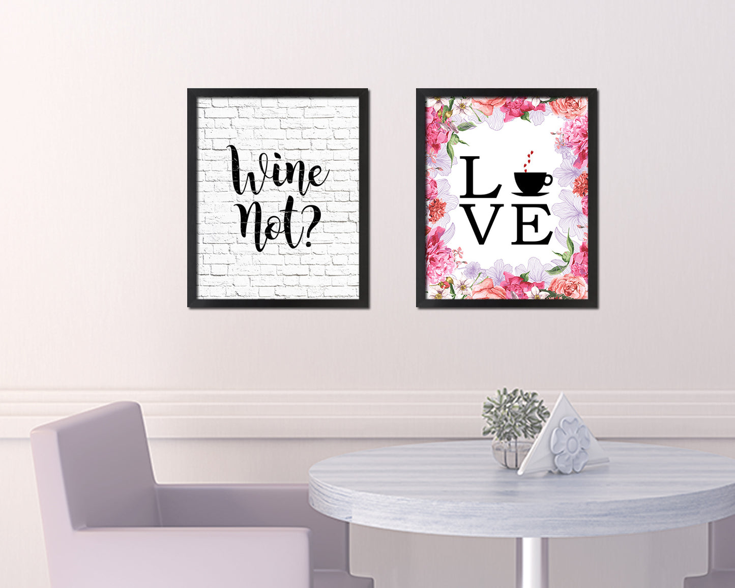 Wine Not? Words Wood Framed Print Wall Decor Art Gifts