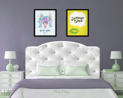 Summer Time Quote Framed Print Wall Decor Art Gifts