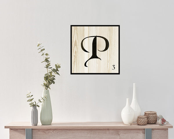 Scrabble Letters P Word Art Personality Sign Framed Print Wall Art Decor Gifts