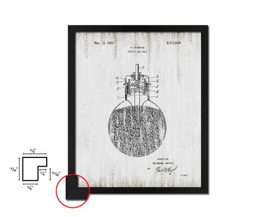 Martin Photo Flash Bulb Camera Vintage Patent Artwork Black Frame Print Wall Art Decor Gifts