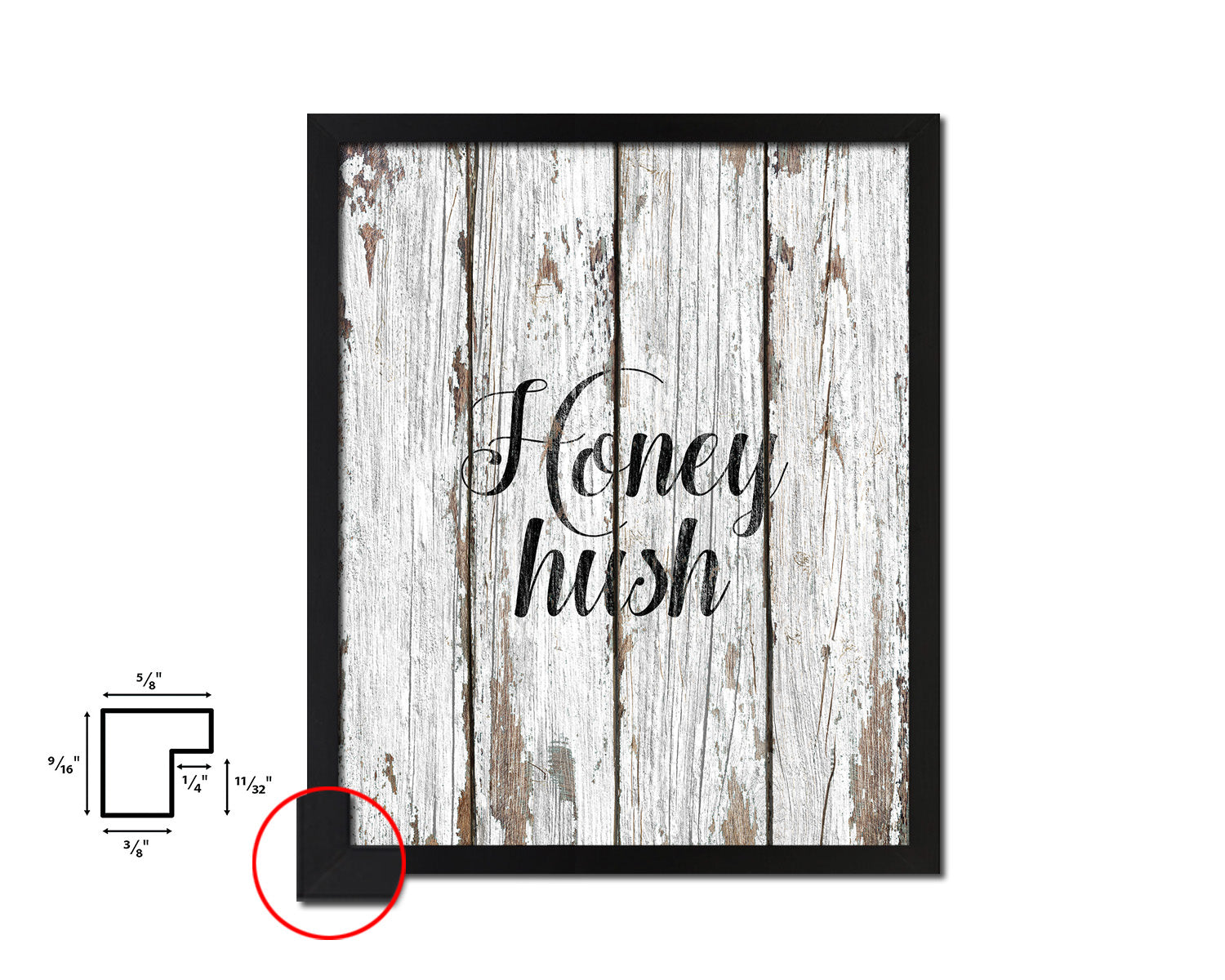 Honey hush Quote Framed Artwork Print Home Decor Wall Art Gifts