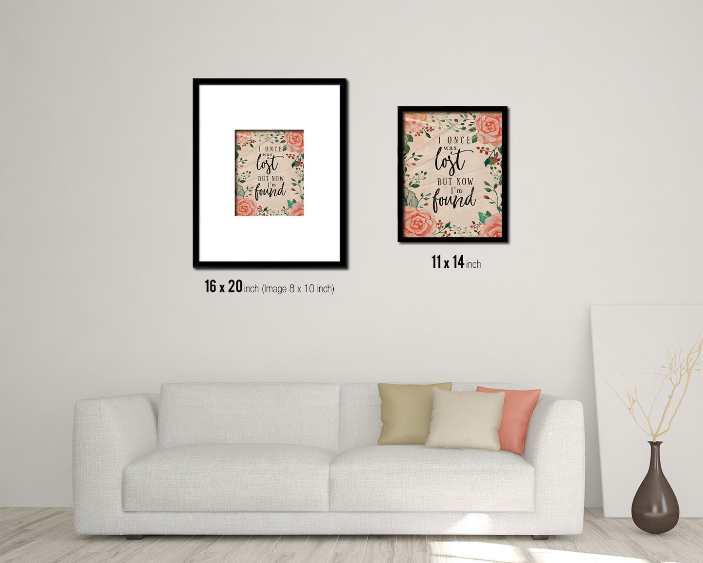 I once was lost but now I'm found Quote Paper Artwork Framed Print Wall Decor Art
