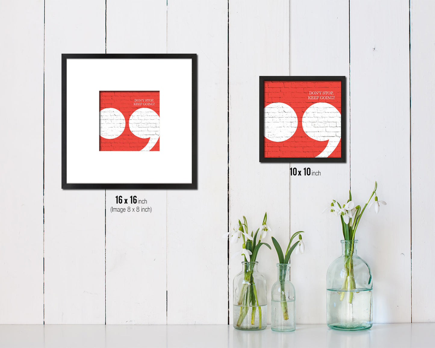 Don't stop keep going Punctuation Symbol Framed Print Home Decor Wall Art Gifts