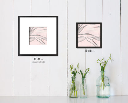 Abstract Line Artwork Wood Frame Gifts Modern Wall Decor Art Prints