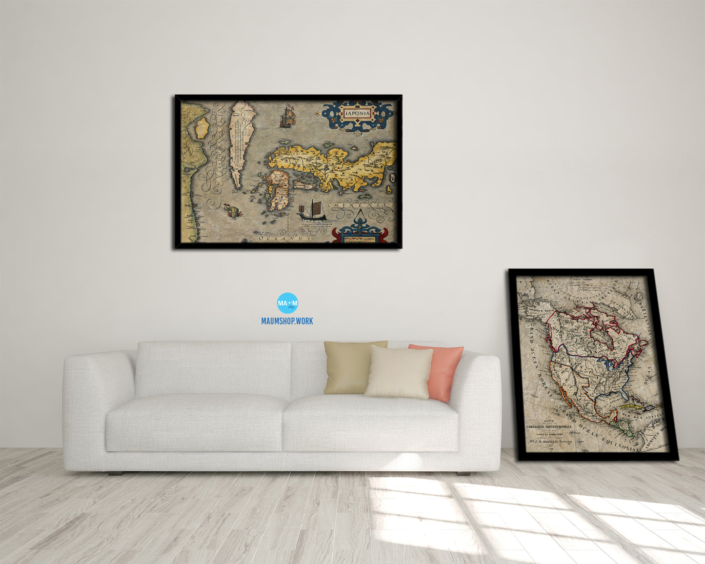 Japan Gerard and Rumold Mercator Atlas Historical Map Framed Print Art Wall Decor Gifts