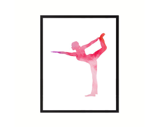 King Dancer Natarajasana Yoga Wood Framed Print Wall Decor Art Gifts