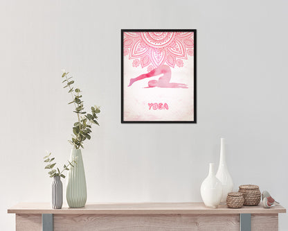 Halasana Yoga Wood Framed Print Wall Decor Art Gifts