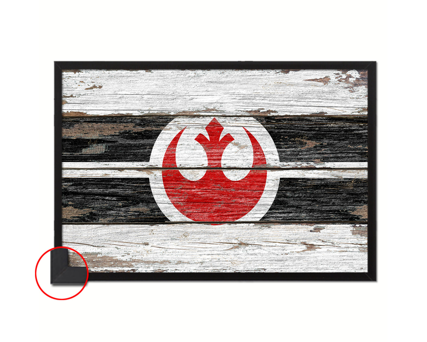 Alliance to Restore the Republic Wood Rustic Flag Wood Framed Print Wall Art Decor Gifts