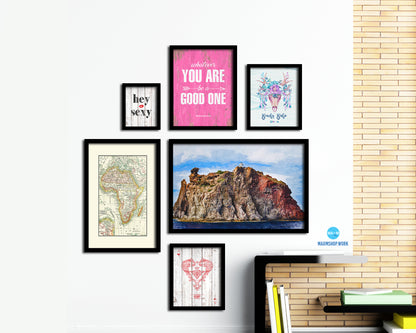 Africa Old Map Wood Framed Print Art Wall Decor Gifts