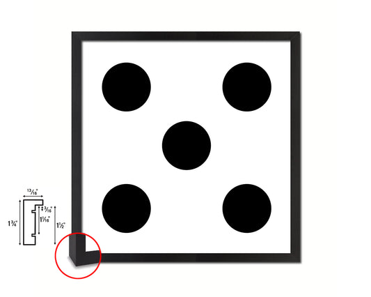 Dice 5 Punctuation Symbol Framed Print Home Decor Wall Art English Teacher Gifts