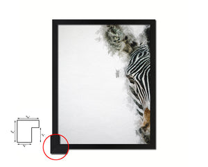Zebra Animal Painting Print Framed Art Home Wall Decor Gifts
