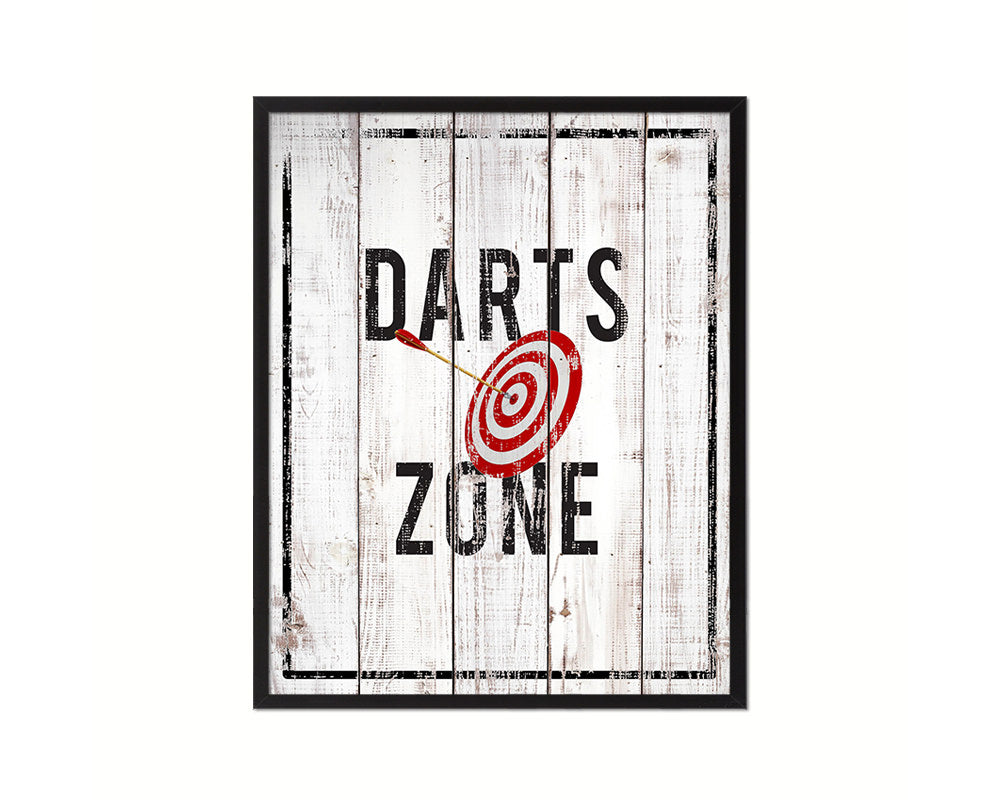 Darts Zone Notice Danger Sign Framed Print Home Decor Wall Art Gifts