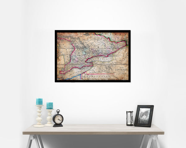 Ontario Canada Antique Map Framed Print Art Wall Decor Gifts